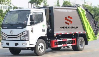 New Dongfeng 6cbm Municipal Sanitation Refuse Collector Compactor Garbage Truck for Sale