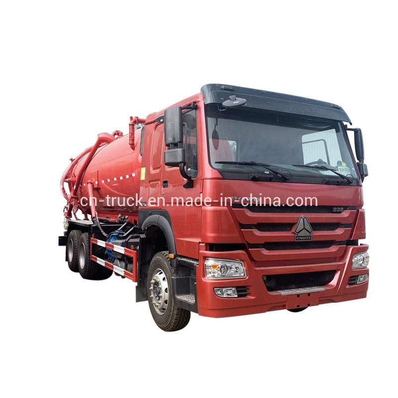 Sino HOWO 10wheels Rhg LHD Sewage Tanker Vacuum Tank Truck