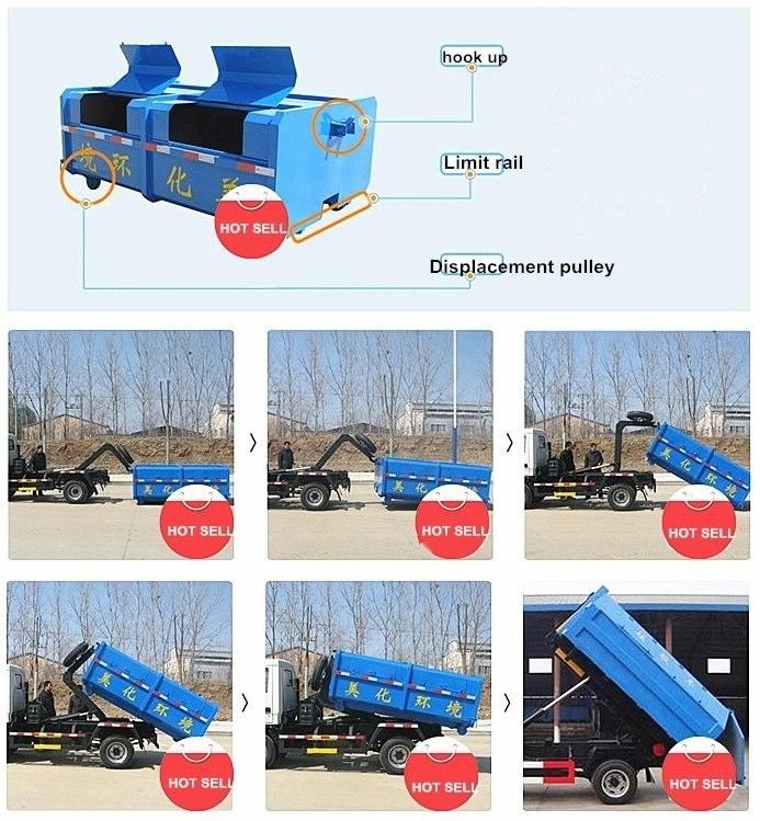 Jmc 5 Ton Hook Lift Arm Garbage Truck Manufacture