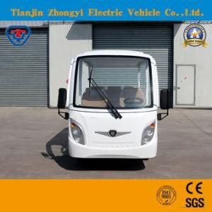 Zhongyi Brand 8 Seats White Color Open Low Speed off Road Electric Shuttle Car with Ce Certificate