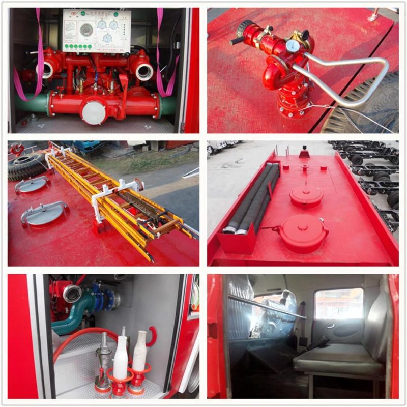 Dongfeng DFAC Double Cab LHD or Rhd Cummins Engine 190HP 3400 Liters Water and 600 Liters Foam Tanker Fire Truck for Sales