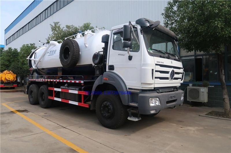 Beiben North Benz 8cbm to 12cbm Cubic Meter Vacuum Sewage Suction Truck Septic Tanker Truck Based on Mercedes Benz Technology