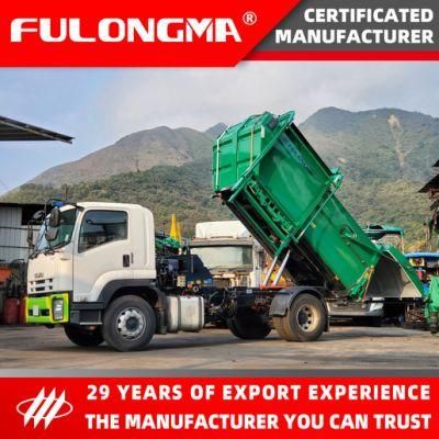 Fulongma 12cbm Side Loader Wet Waste Collection Rubbish Trucks