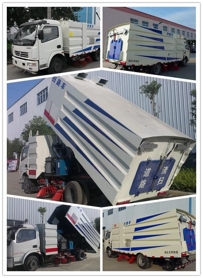 Dongfeng 4000L Dustbin Street Sweeper Truck Road Cleaning Truck