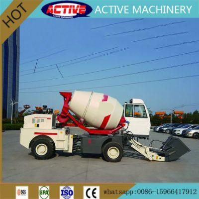 ACTIVE Brand Self-Loading Portable Concrete Mixer with 2.8m3 Drum and 76kw Engine