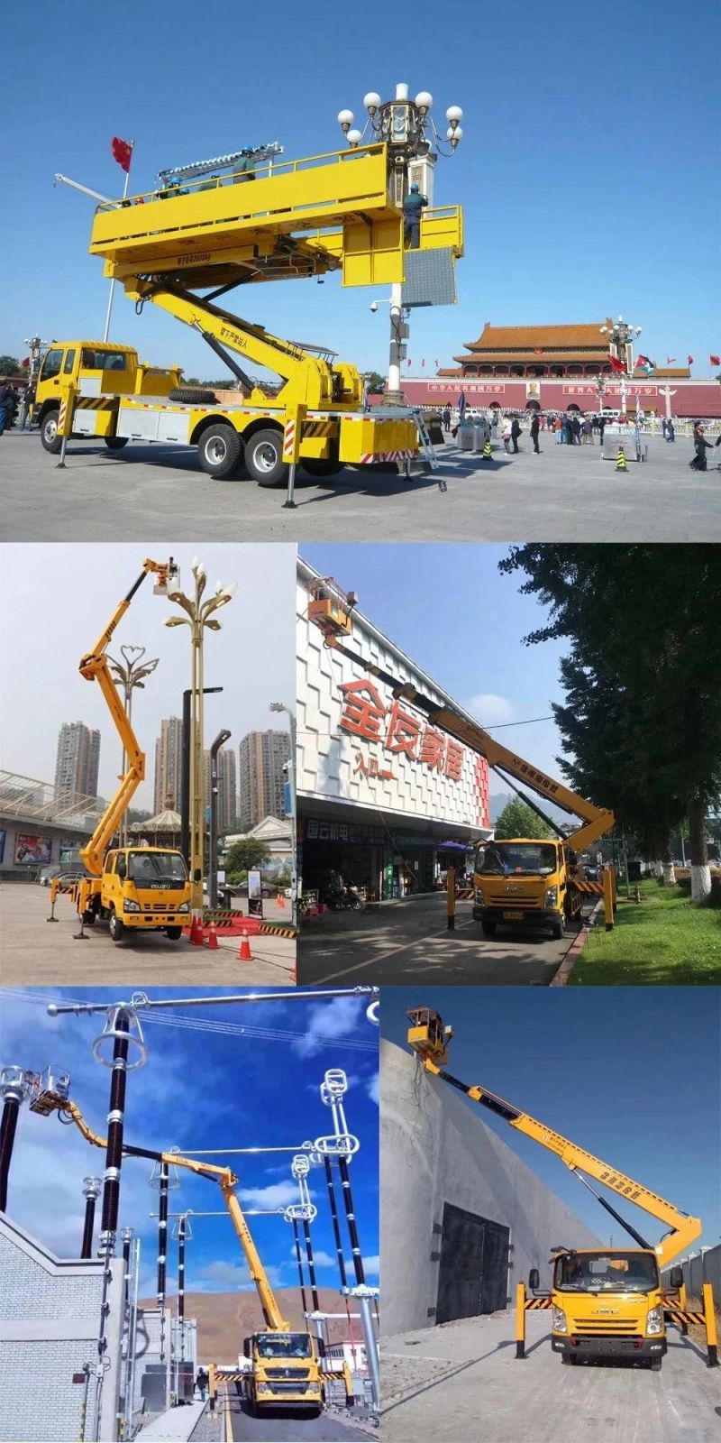 I-Suzu 190HP 24m 26m 28m Telescopic Boom Lift Truck 30m Hydraulic Man Lift Truck in Stock