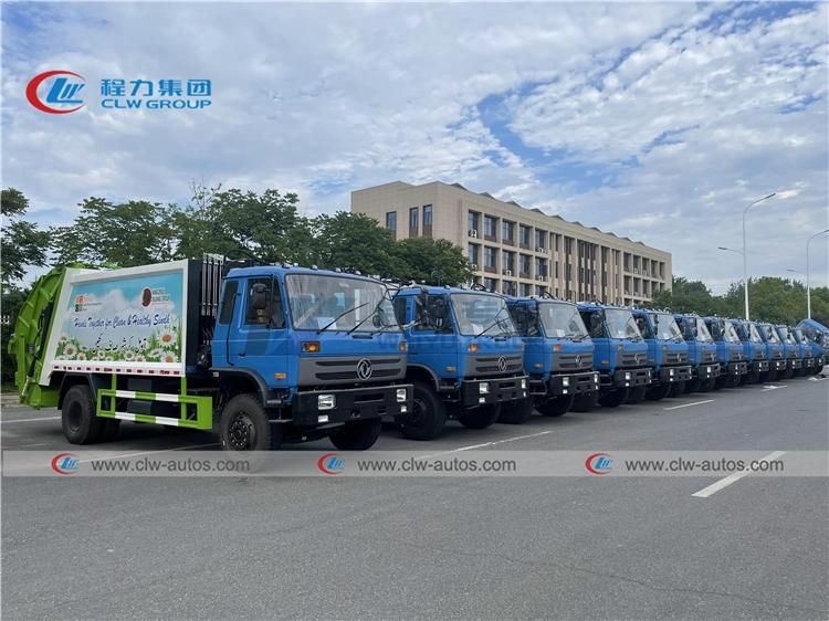 10 Tons 12m3 Garbage Compactor Truck Dongfeng City Waste Disposal Recycling Truck