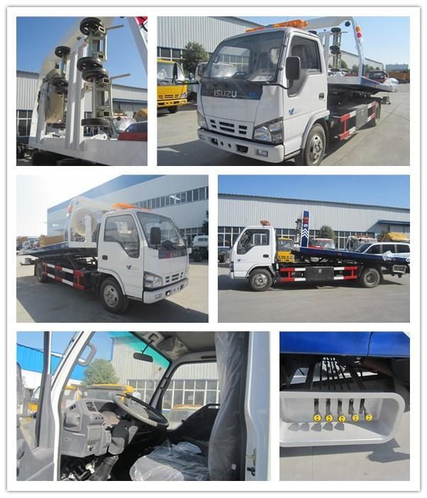 Dongfeng I Suzu Foton JAC Yuejin Flatbed Medium Duty Rotator Wrecker Towing Truck for Sale