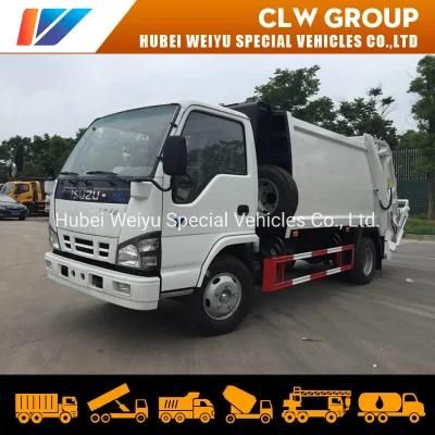 Hot Exported Japanese Isuzu 5cbm Compactor Garbage Vehicles 3tons Self Compressed Refuse Removal Truck