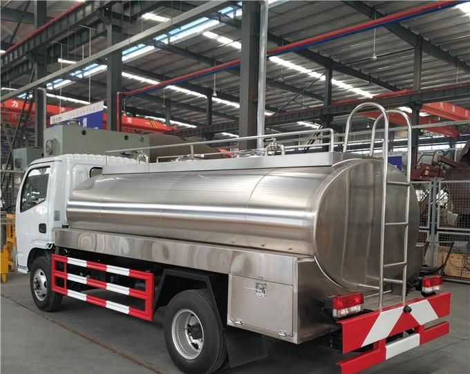 I Suzu HOWO Dongfeng 4X2 5000liters 4000liters 3000liters Stainless Steel Milk Tanker Truck for Sale