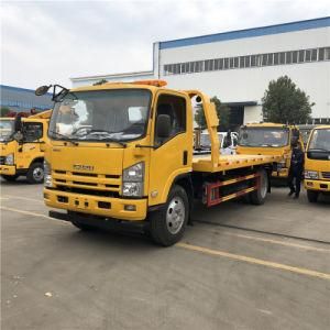 6 Wheel 700p Isuzu Light Duty 5tons to 8tons Hydraulic Car Carrier Flatbed Wrecker Road Recovery Tow Wrecker Truck with Winch