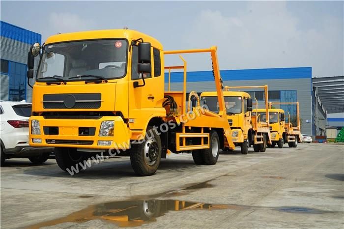 Hot Sale Dongfeng 8-10cbm 8000-10000liters Gallons Waste Collector Skip Loader Swing Arm Garbage Truck