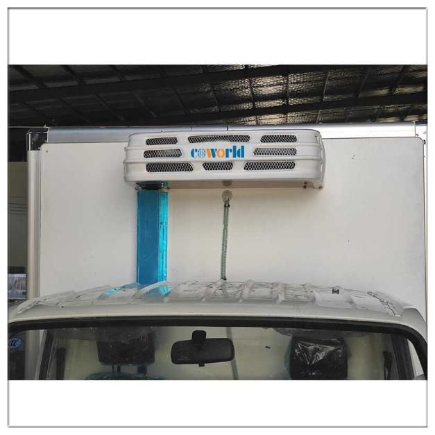 Parallel Flow Engine Driven R134A Front Mounted Split DC12V Fresh Vegetable DC12V CE Truck Refrigeration Unit