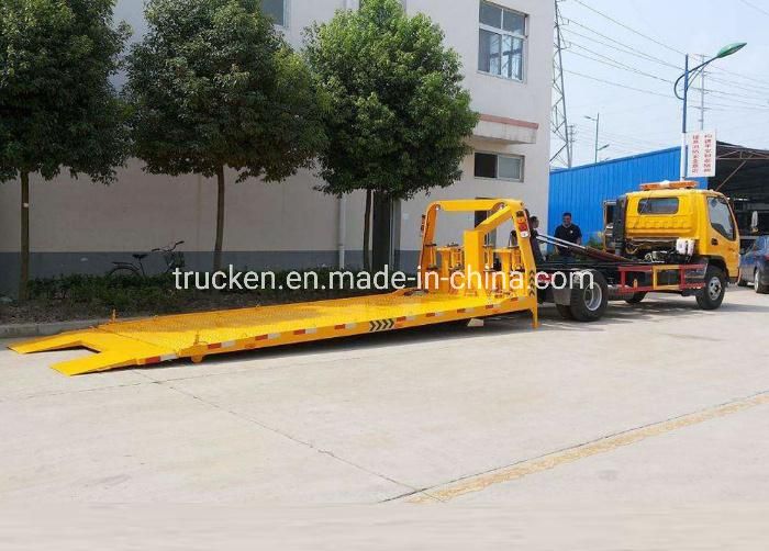 FAW Jiefang Full Landed Tilt Tray Flatbed Road Recovery Car Rescue Saving Wrecker Towing Truck