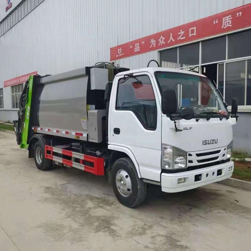 6m3 Compressed Garbage Truck with Japanese Chassis, Rear-Loading Compression Garbage Truck for Sales