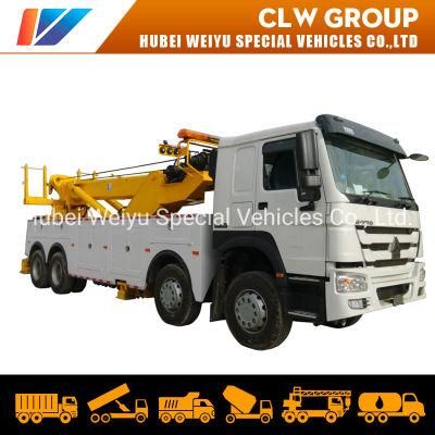 Sinotruk HOWO 12 Wheels 30tons 40tons 50tons 360 Degree Rotation Turntable Boom Road Wrecker Tow Truck for Road Emergency Rescue