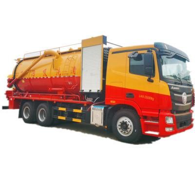 Obm OEM ODM Combined 7m3 Clean Water Tank 9m3 Sewage Tank Foton 16 -20ton Sewer Jetting and Vacuum Tanker Trucks 6X4