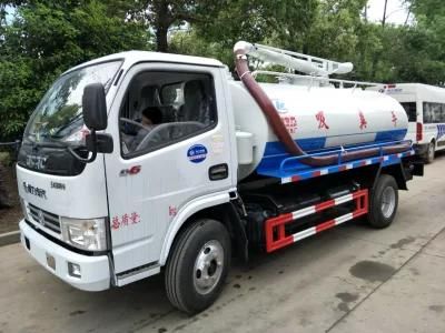 Dongfeng Small 6tons Sewage Suction Cleaner 6000 Litres High Pressure 6m3 Fecal Suction Truck