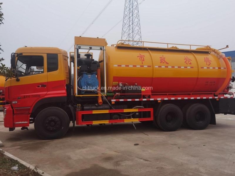 Dongfeng 6X4 33m3 Septic Pump Trucks Vacuum Sewage Suction Jetting Truck