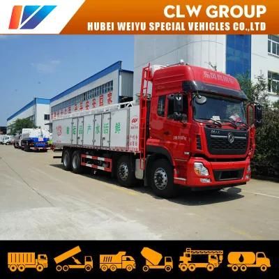China Export Dongfeng 20 Tons Seafood Transport Cart Refrigerator Van Truck Survival Rate up to 99%! Live Fish Transport Truck
