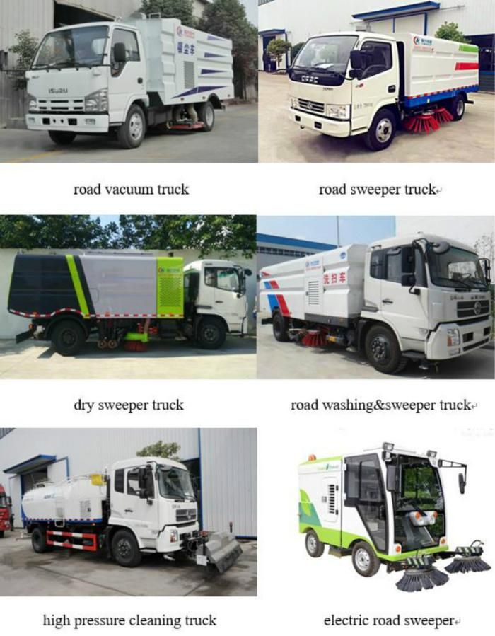 4X2 China Japan Brand Diesel Road Sweeper Truck 6 Wheels Road Cleaning Truck