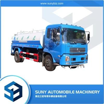 Hot Sale 4X2 Euro 3 Emission 15000L Tanker for Drinking Water and Road Cleaning Stainless Steel Water Tank Truck