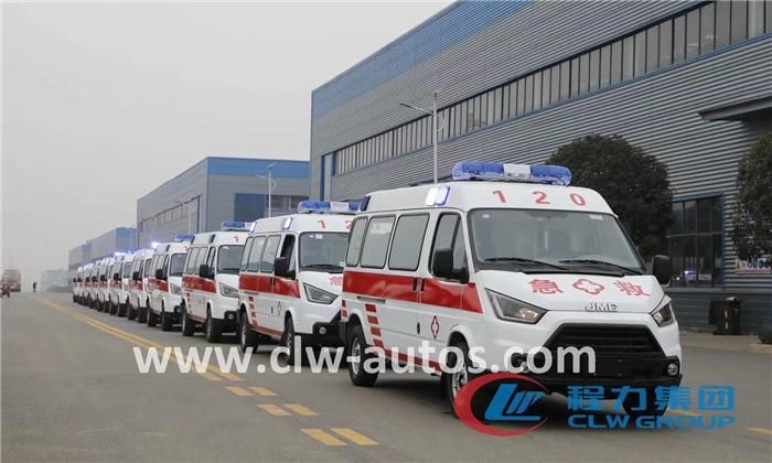 Factory Price Jmc Short Wheelbase Emergency Ambulance Vehicle Hospital Clinic Rescue Transit First Aid Ambulance