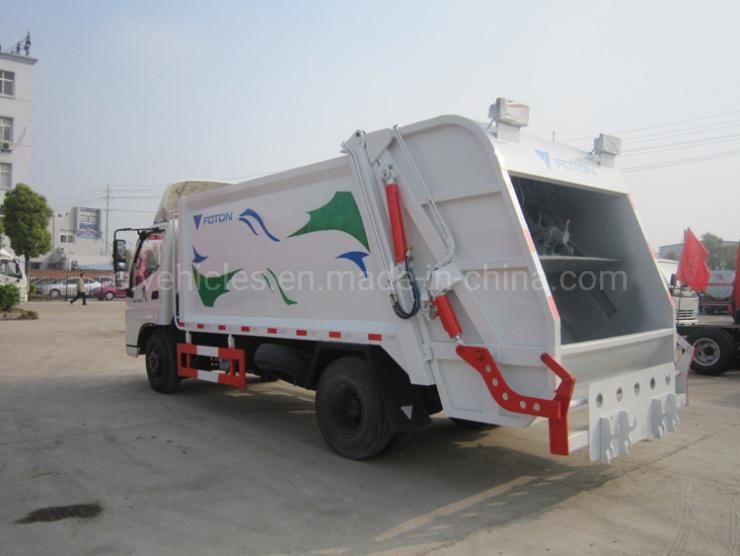 Foton 4X2 120HP 8cbm Refuse Garbage Waste Compressed Compactor Truck