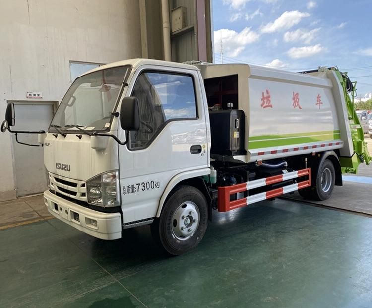 Isuzu 6cbm 7cbm 8cbm Compactor Garbage Truck 4X2 Drive Garbage Truck HOWO Can Choose