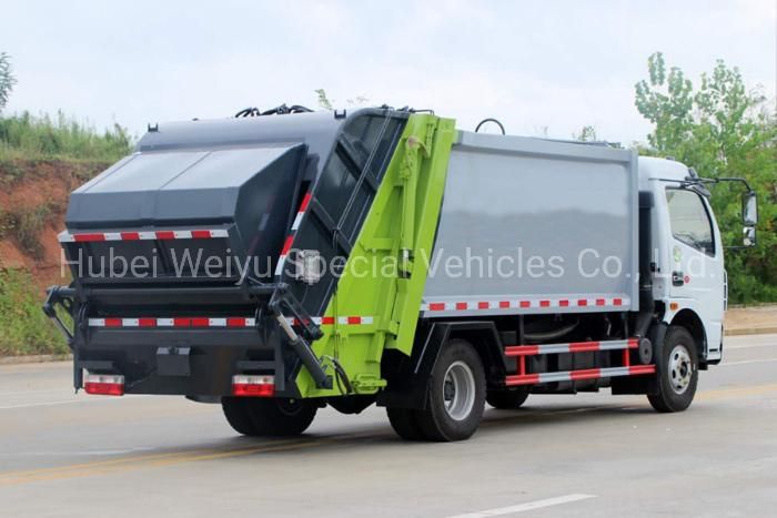 Dongfeng 8cbm/8000liters Compactor Compressor Waste Trucks 5tons Compressing Garbage Truck for Sale