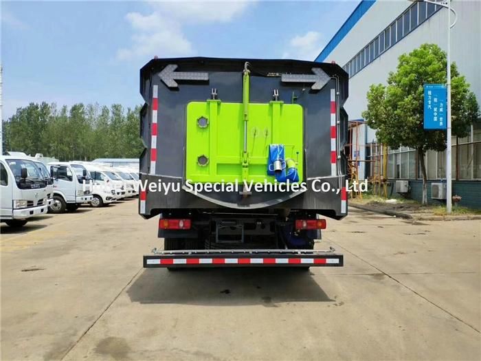 Dongfeng Road Washing and Sweeping Vehicle 10tons Vacuum Truck Mounted Road Sweeper