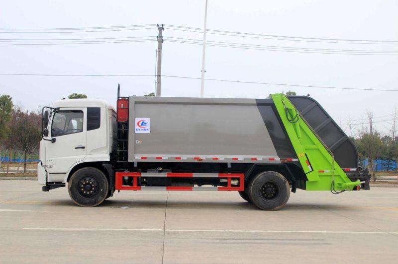 14m3/8tons/10tons Dongfeng Garbage Compactor Truck High Pressure Compressed Rubbish Collector