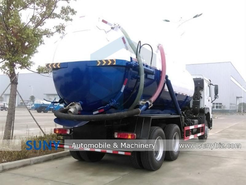 Sinotruk HOWO 18cbm 10 Wheeler Cesspit Emptier Truck with Tank Lifting