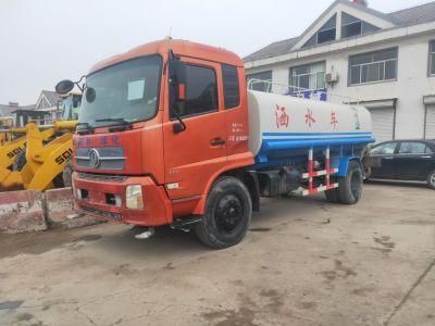 Used 10tons Dongfeng Tianjin Water Tanker Truck in Excellent Working Condition with Reasonable Price, Secondhand Street Sprinkler Is on Sale.