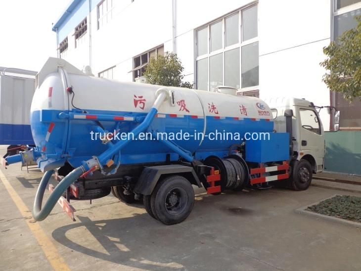 High Pressure Combined Suction and Jetting Sewage Cleaner 8m3 Vacuum Sewer Cleaning Truck