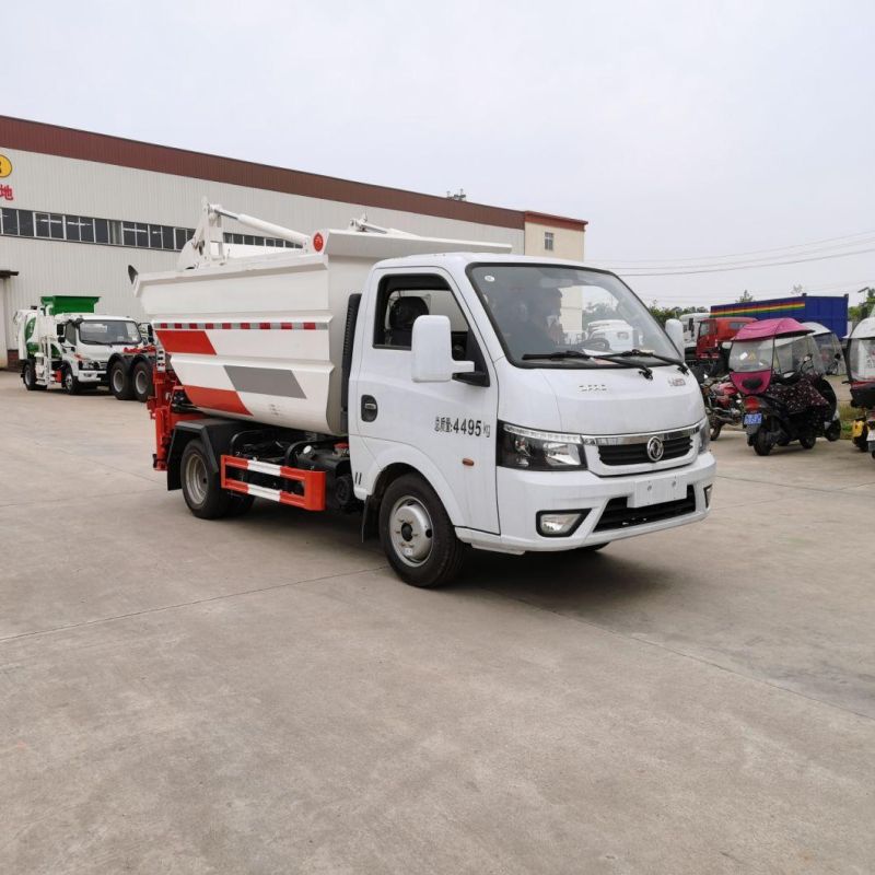 Dongfeng Rear Loading Garbage Compactor Truck The Volume of Garbage Can Is 4 Cbm