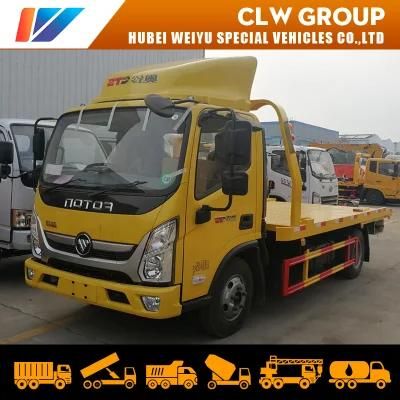 Foton Flatbed Light Wrecker Tow Truck One-Towing-Two Platform Road Rescue Towing Truck