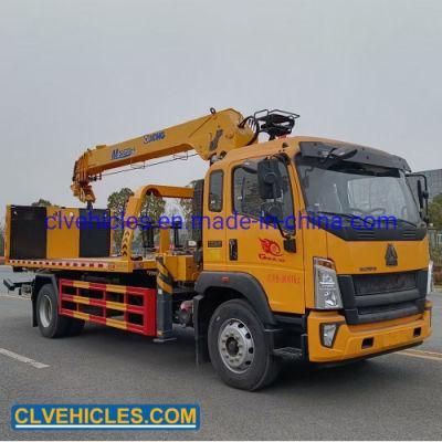 8t 10t Flatbed Wrecker Tow Truck Mounted Crane Vehicle