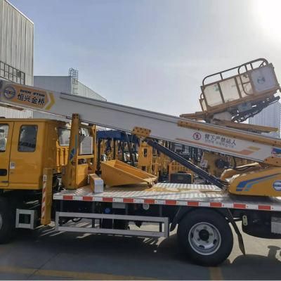 32m Hydraulic Telescopic Boom Bucket Truck Aerial Working Platform