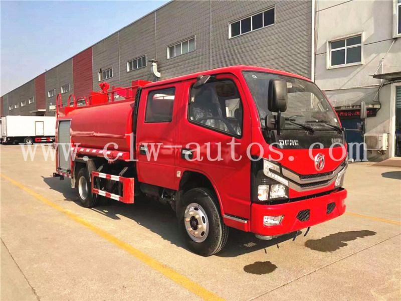 Dongfeng DFAC Duolicar Water Tanker 5000L 5cbm Fire Sprinkler Truck Water Spray Truck Firefighting Water Truck