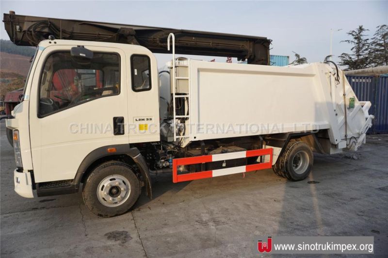 8m3 Sinotruk HOWO Rear Load Refuse Garbage Compactor Truck