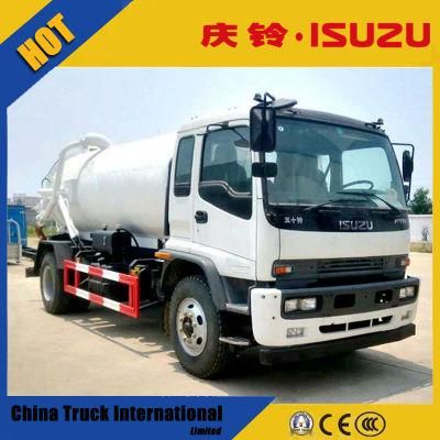 Isuzu Qingling Ftr 4*2 190HP 10cbm Vacuum Sewage Suction Truck