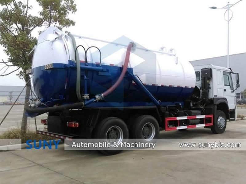 Sinotruk HOWO 18cbm 10 Wheeler Cesspit Emptier Truck with Tank Lifting