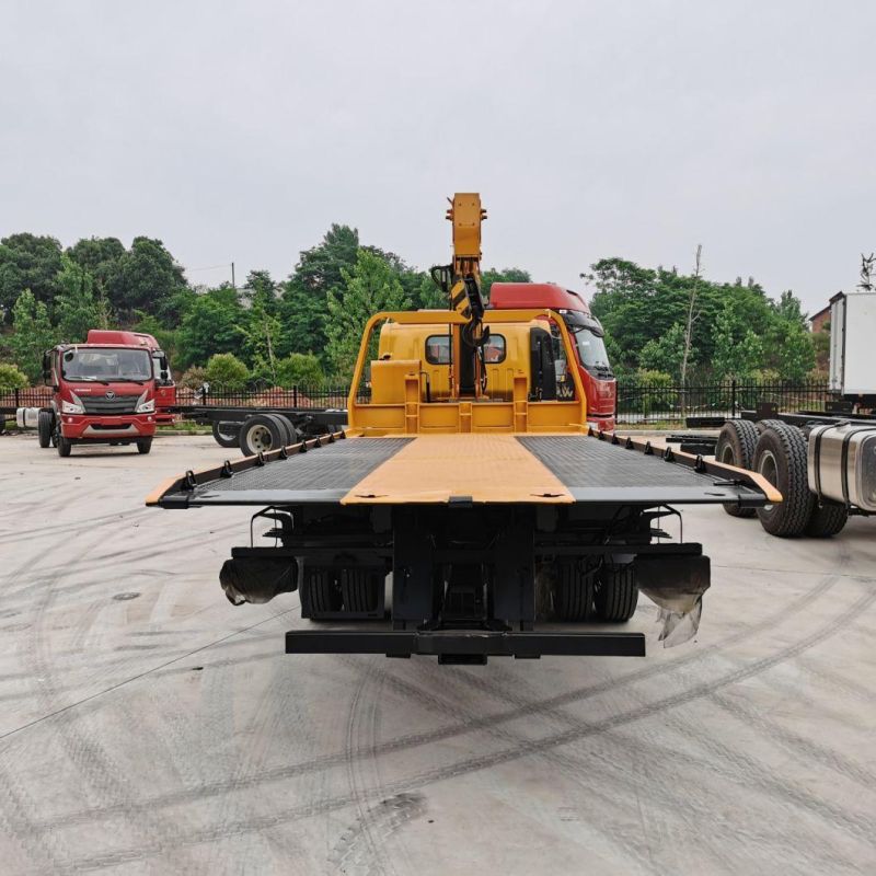 Qingling Wushiling Wrecker with Crane 4 Ton Flatbed Towing Wrecker with 5 Tons Crane for Sales