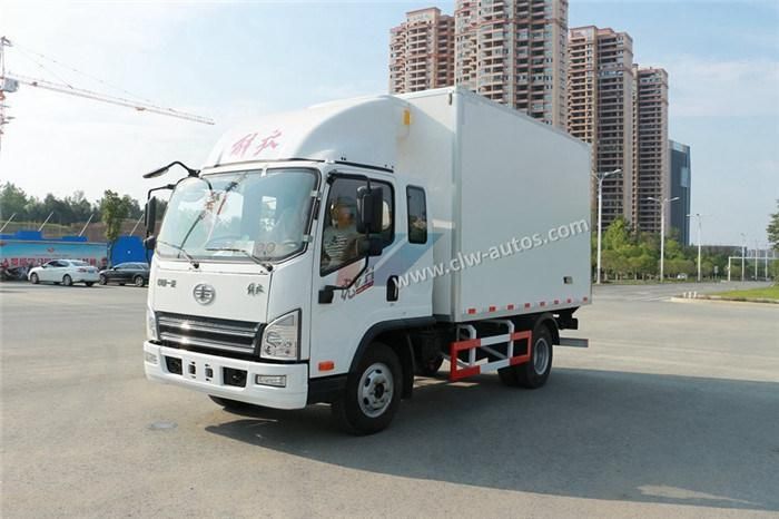 FAW 2 3 4 5ton Refrigerated Freezer Refrigeration Small Refrigerator Van Box Truck for Meat and Fish