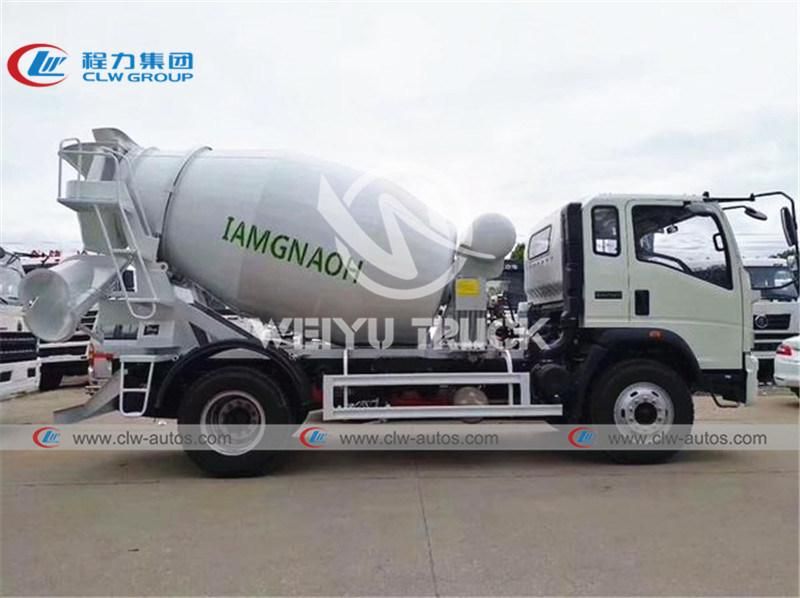 Sinotruk HOWO 4000liters 4cbm Concrete Mixer Truck Cement Mixer Drum Truck