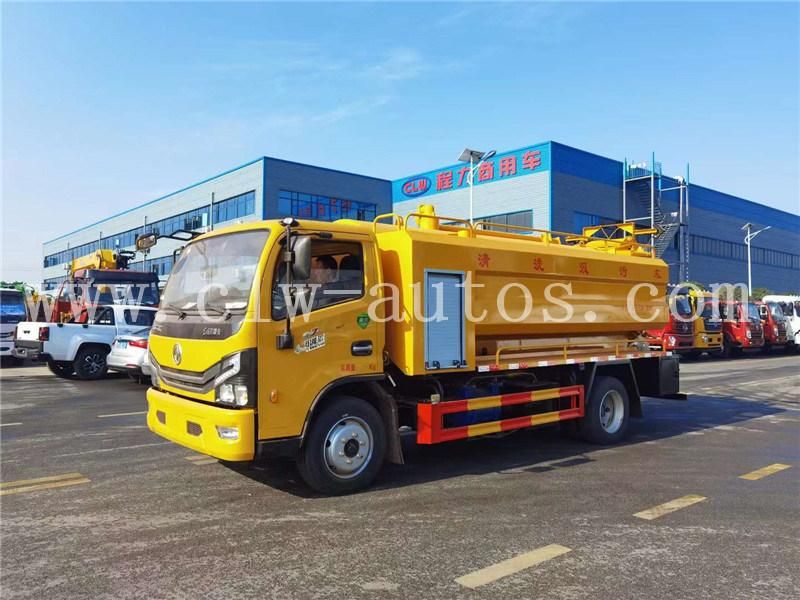 Dongfeng Duolicar 7000liters 7cbm 7m3 Vacuum Sewage Suction Truck Sewer Tank Truck Septic Tank Truck with High Pressure Water Cleaning System