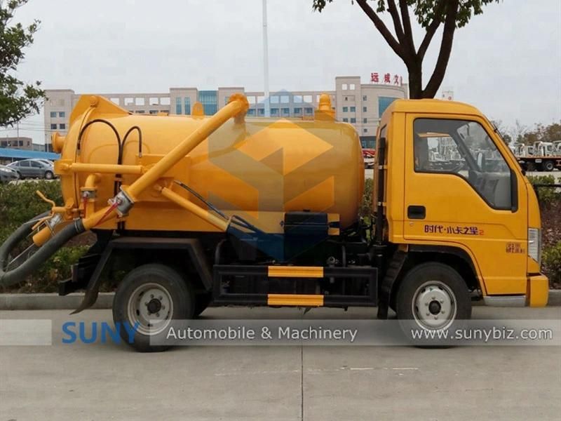 Foton 3000L Sewage Suction Tanker Truck with High Pressure Pump