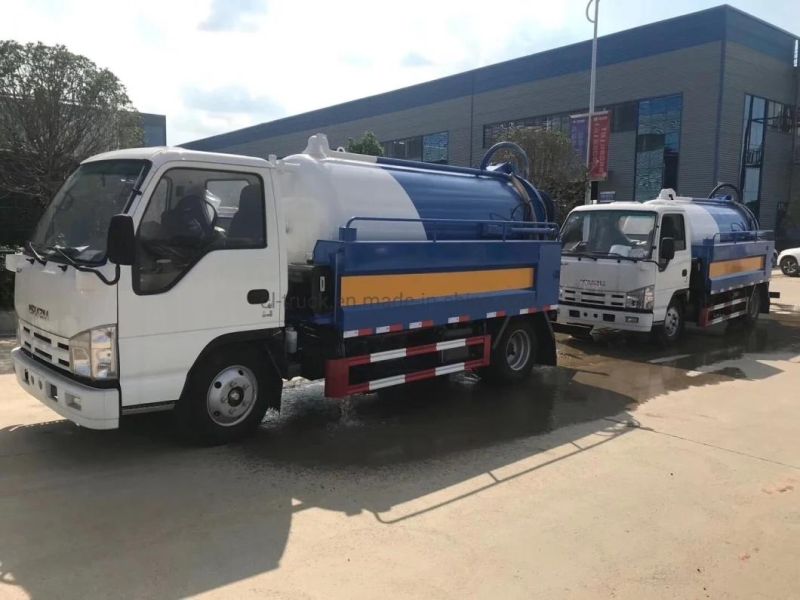 Japan Isuzu 100p Cleaning Vacuum Truck Jetting High Pressure Cleaning Truck with Sewage Suction Truck