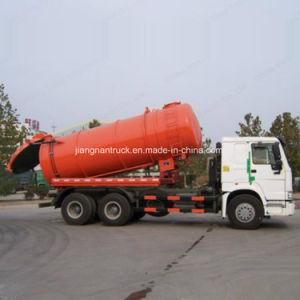 China HOWO 290 HP Suction Sewage Truck with Vacuum Pump
